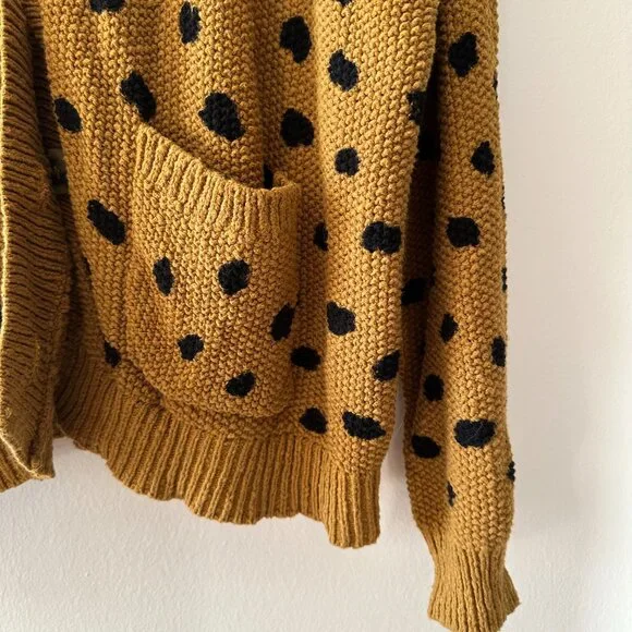 Women's Madewell Cardigan - Leopard Print Polka Dot - Size Large - EUC - Picture 4 of 5